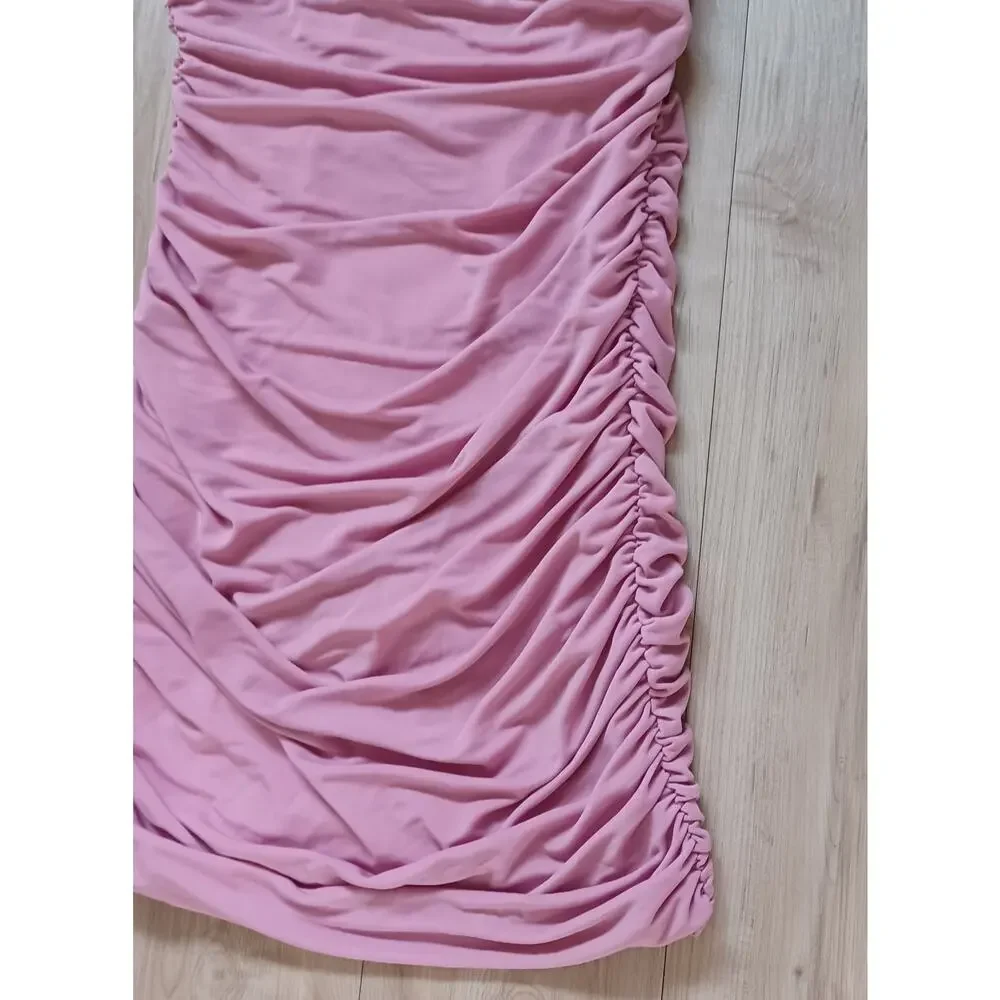 Lovers + Friends Juliana Mini Dress Ruched Pink Size S NWT - Picture 7 of 10